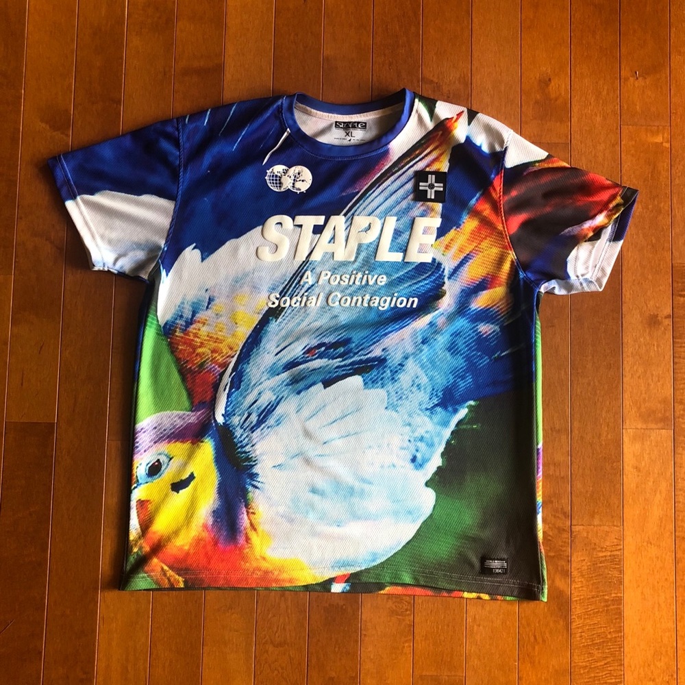 Staple Pigeon Soccer Jersey Tee tropical print XL